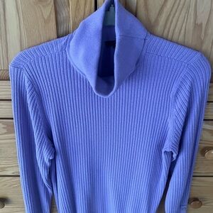 Talbots Women's Purple Turtleneck Sweater